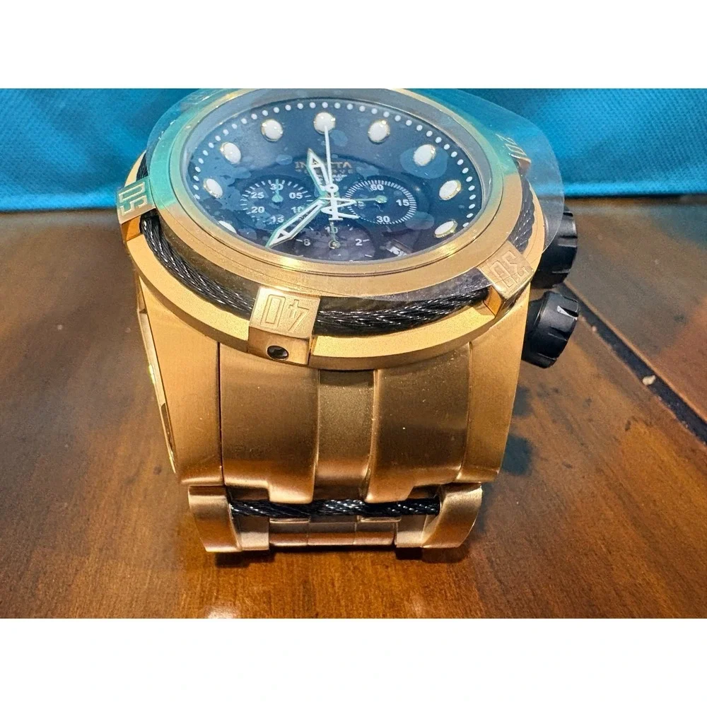 Invicta Reserve Bolt Zeus 12737 Swiss Chronograph Gold Black 53mm Watch